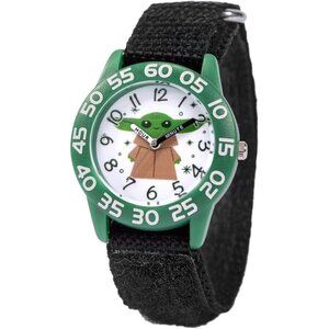 NWT - Star Wars The Mandalorian Kids' Plastic Time Teacher Analog Quartz